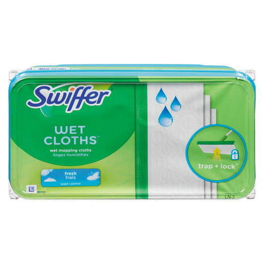 SWIFFER WET JET DISPOSABLE CLOTHS, 12 X 12 UN