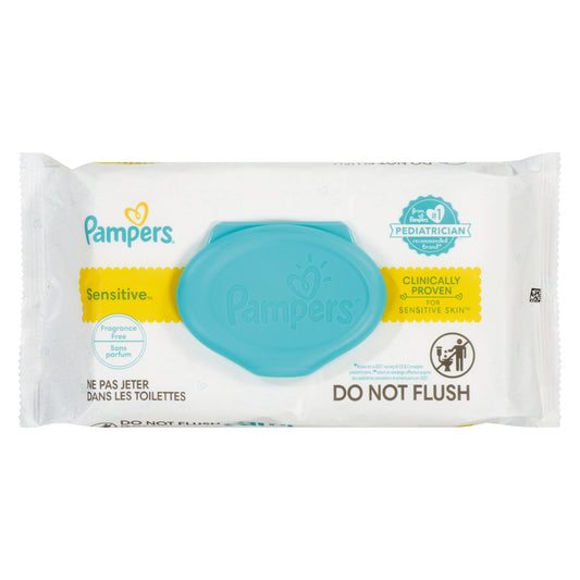 PAMPERS BABY WIPES SOFT PACK, 8 X 56 UN