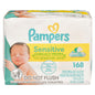 PAMPERS SENSITIVE WIPES 3X PACK, 4 X 168 UN