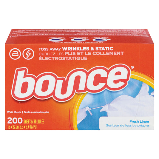 BOUNCE FABRIC SOFTENER SHEETS, 6 X 200 UN