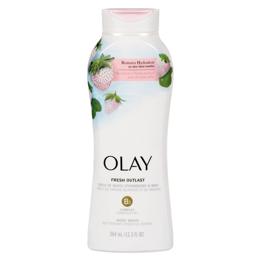 OLAY BODY WASH STRAWBERRY MINT, 6 X 364 ML