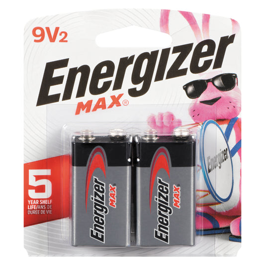 ENERGIZER MAX 9V2 BATTERIES, 12 X 2 UN