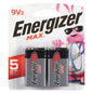 ENERGIZER MAX 9V2 BATTERIES, 12 X 2 UN