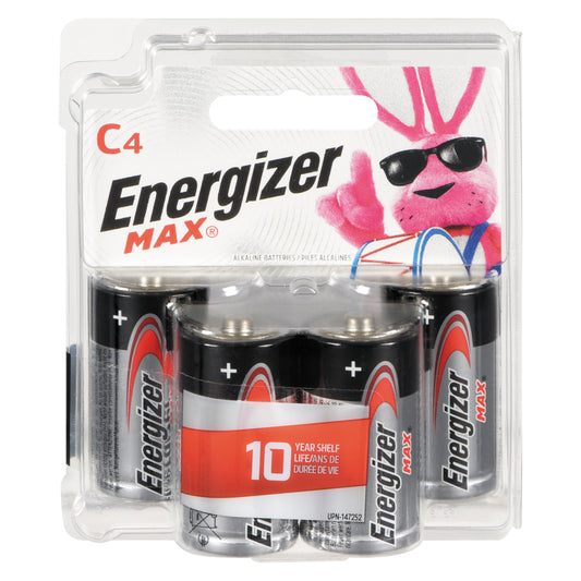 ENERGIZER MAX C4 BATTERIES, 12 X 4 UN
