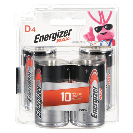 ENERGIZER MAX MULTI D4 BATTERIES, 12 X 4 UN