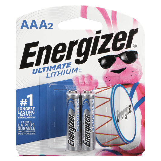 ENERGIZER ULTIMATE LITHIUM AAA2 BATTERIES, 12 X 2 UN