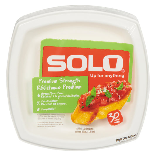 SOLO PLATES RESISTANT TO SUGAR CANE 6.7 INCHES, 12 X 30 UN
