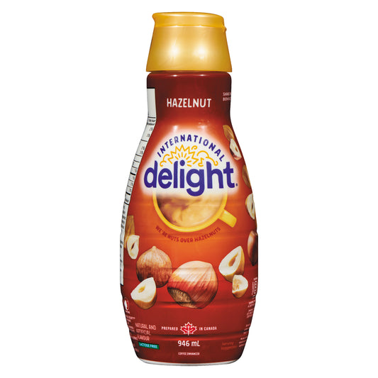 INTERNATIONAL DELIGHT COFFEE HAZELNUT, 6 X 946 ML