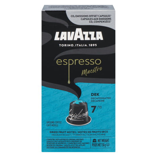 LAVAZZA ESPRESSO DECAFF CAPSULES, 10 X 55 G