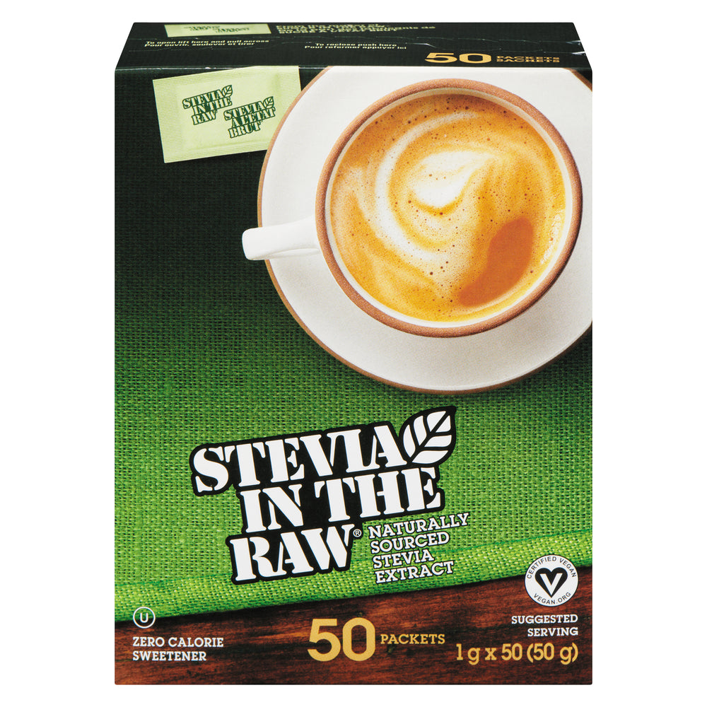 STEVIA SWEETENER SACHETS, 12 X 50 UN