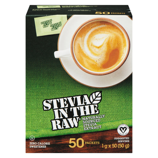 STEVIA SWEETENER SACHETS, 12 X 50 UN