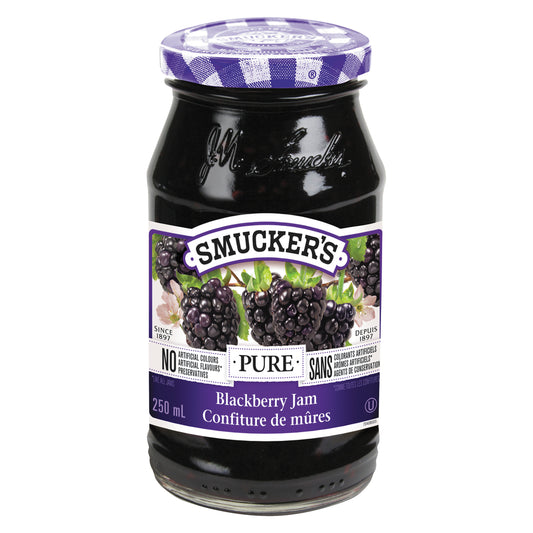 SMUCKERS BLACKBERRY JAM, 12 X 250 ML