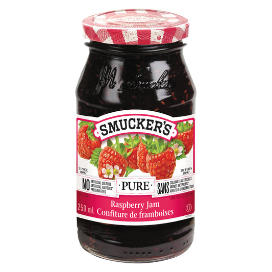 SMUCKERS RASPBERRY JAM, 12 X 250 ML