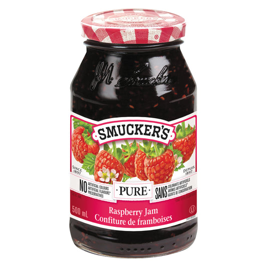 SMUCKERS RASPBERRY JAM, 12 X 500 ML