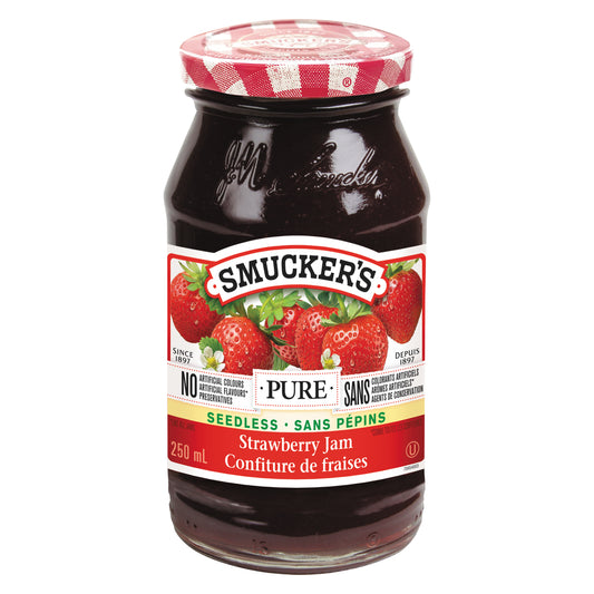 SMUCKERS SEEDLESS STRAWBERRY SPREAD, 12 X 250 ML