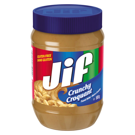 JIF CRUNCHY PEANUT BUTTER, 12 X 500 G