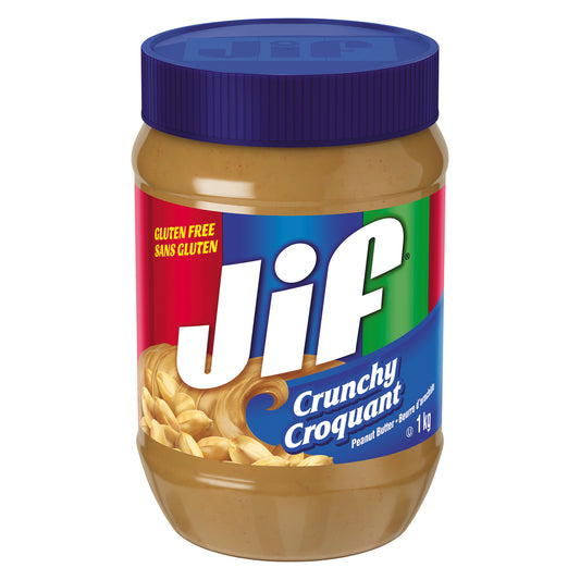 JIF CRUNCHY PEANUT BUTTER, 8 X 1 KG
