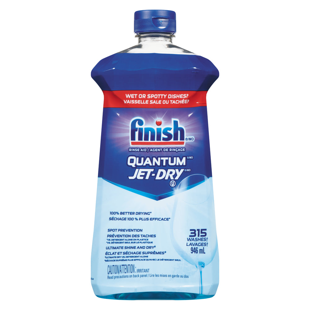 FINISH JET-DRY QUANTUM RINSE AGENT, 12 X 946 ML