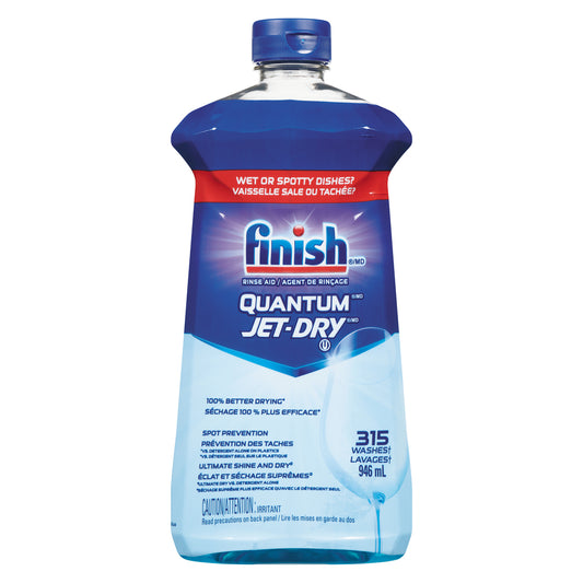 FINISH JET-DRY QUANTUM RINSE AGENT, 12 X 946 ML