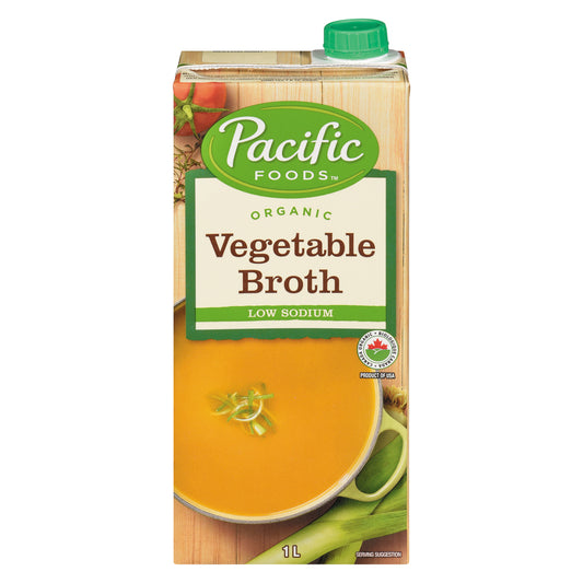 PACIFOOD ORGANIC LOW-SODIUM VEGETABLE BOUILLON, 12 X 1 L