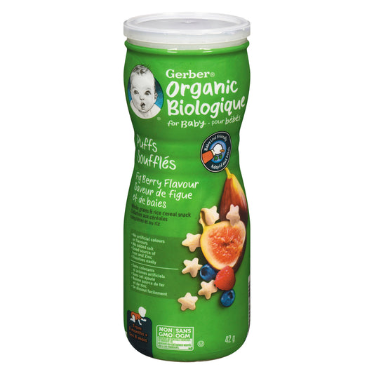 NESTLE GERBER ORIGINAL PUFFS FIG BERRY, 6 X 42 G