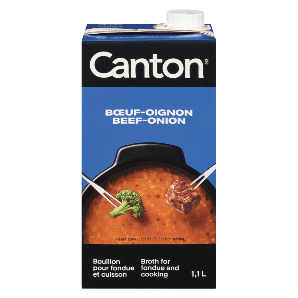 CANTON BEEF-ONION FONDUE BROTH, 12 X 1.1 L