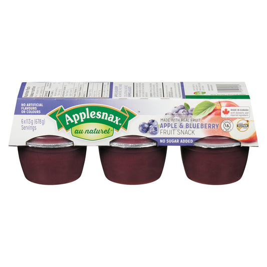 APPLESNAX APPLE BLUEBERRY COMPOTE, 12 X 113 G
