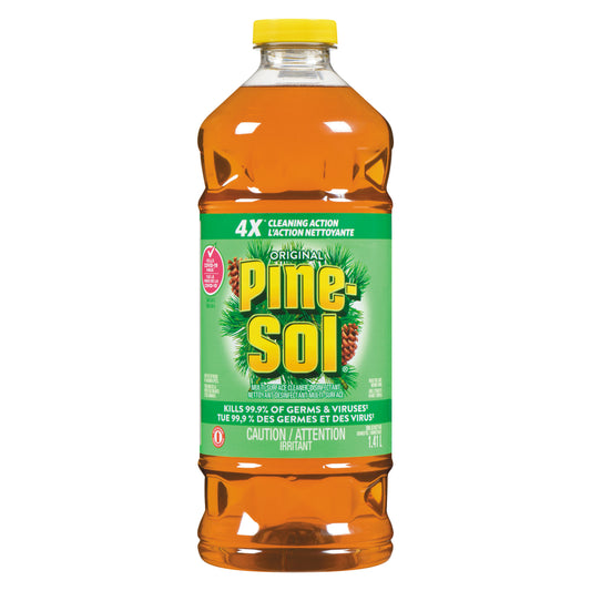 PINE-SOL ORIGINAL SCENT LIQUID CLEANER, 8 X 1.41 L
