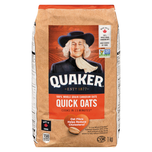 QUAKER QUICK OATS, 12 X 1 KG