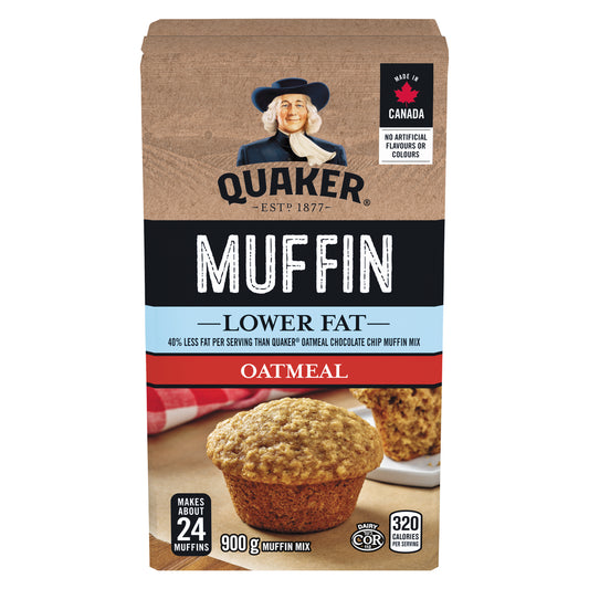 QUAKER OATMEAL LOW FAT MUFFIN MIX, 12 X 900 G