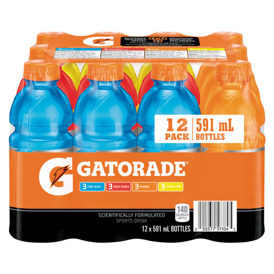 GATORADE, VARIETY PACK, 12 X 591 ML