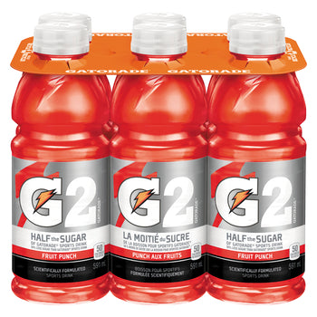 GATORADE, G2 FRUIT PUNCH SPORTS DRINK, 4 X 6 X 591 ML