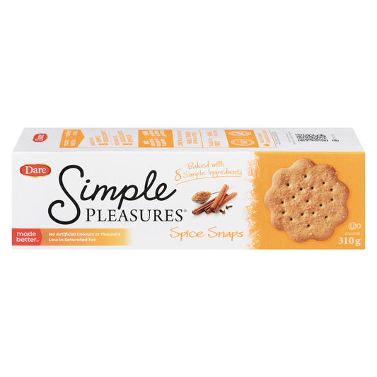 DARE SIMPLE PLEASURE SPICE SNAP COOKIES, 12 X 310 G