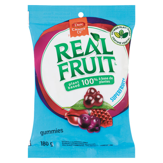 DARE REAL FRUIT GUMMIES SUPER FRUIT CANDY, 9 X 180 G