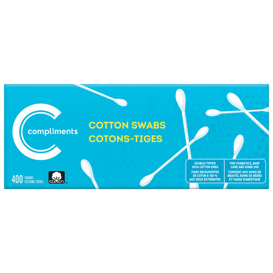 COMPLIMENTS COTTON SWABS, 36 X 400 UN