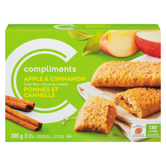 COMPLIMENTS APPLE FRUIT CEREAL BAR, 12 X 300 G