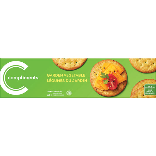 COMPLIMENTS VEGETABLE CRACKERS, 12 X 225 G