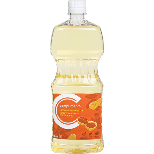 COMPLIMENTS PURE 100% PEANUT OIL, 12 X 946 ML
