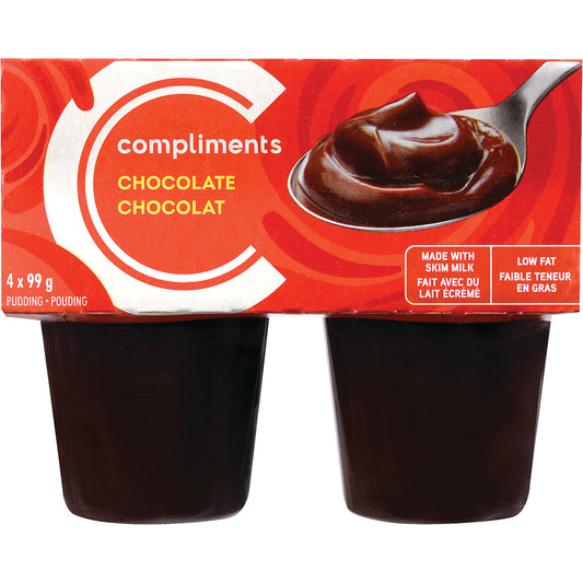 COMPLIMENTS CHOCOLATE PUDDING, 12 X 4 X 99 G