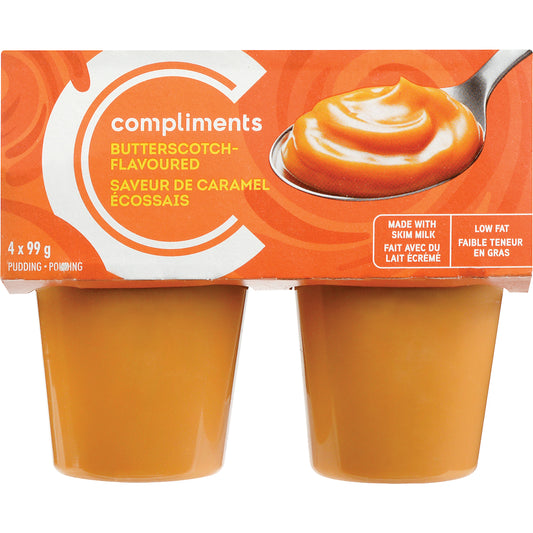 COMPLIMENTS BUTTERSCOTCH PUDDING, 12 X 4 X 99 G