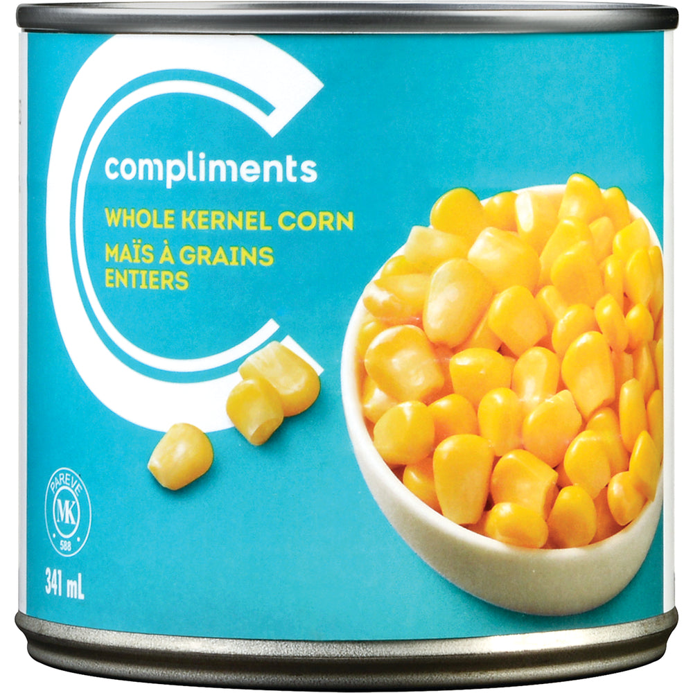 COMPLIMENTS WHOLE KERNEL CORN, 24 X 341 ML