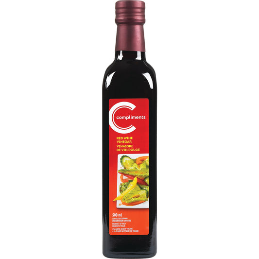 COMPLIMENTS RED WINE VINEGAR, 12 X 500 ML