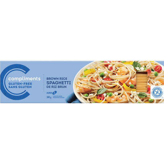 COMPLIMENTS BROWN RICE SPAGHETTI, 12 X 340 G