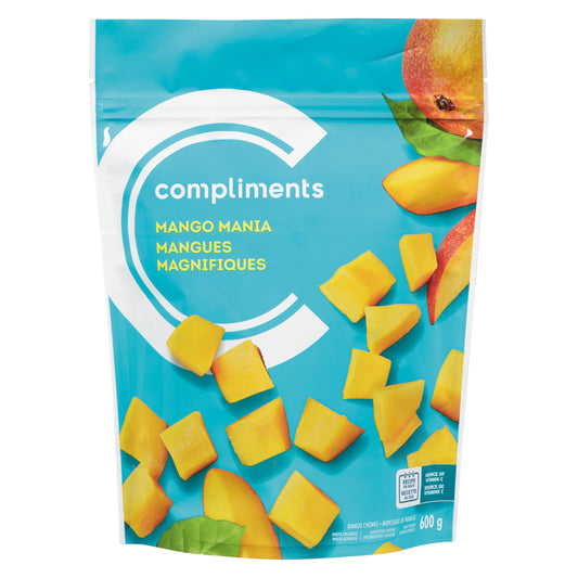 COMPLIMENTS FROZEN MANGO CHUNKS, 12 X 600 G