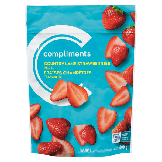 COMPLIMENTS FROZEN COUNTRY STRAWBERRIES, 12 X 600 G