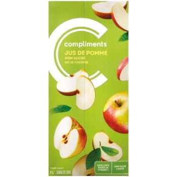 COMPLIMENTS JUICE APPLE, 12 x 1 L