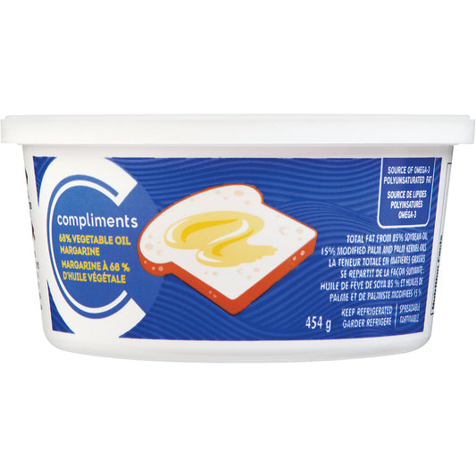 COMPLIMENTS NON-HYDROGENATED MARGARINE, 24 X 454 G