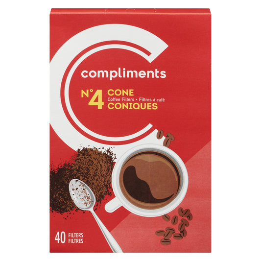COMPLIMENTS 4 CONE COFFEE FILTERS, 24 X 40 UN