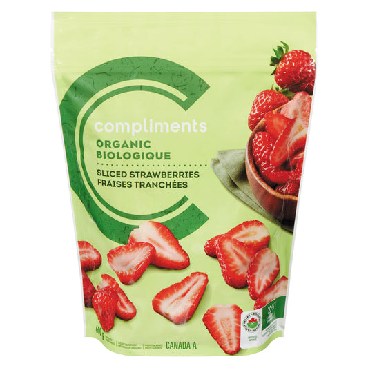 COMPBIO SLICED FROZEN STRAWBERRIES, 12 X 600 G