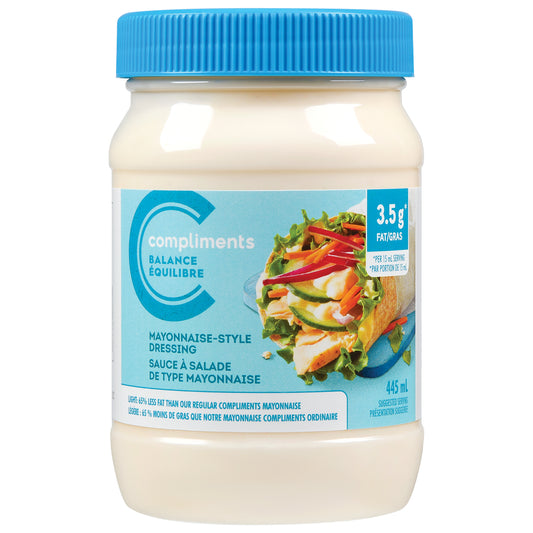 COMPLIMENTS MAYO-STYLE SALAD DRESSING, 12 X 445 ML